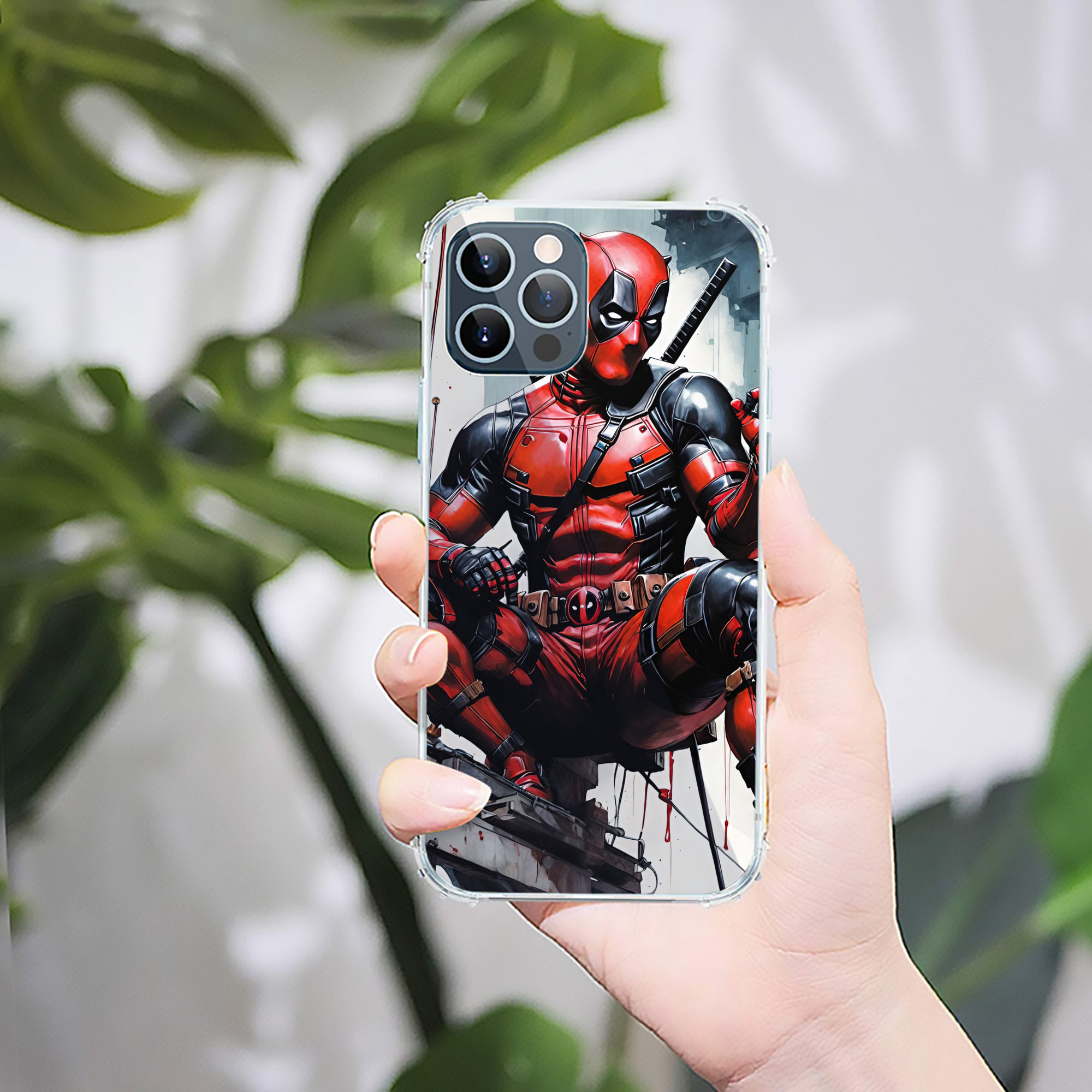 （画像用） Deadpool デッドプール 【iPhone 12シリーズ対応】透明スマホケース（クリアソフトケース）